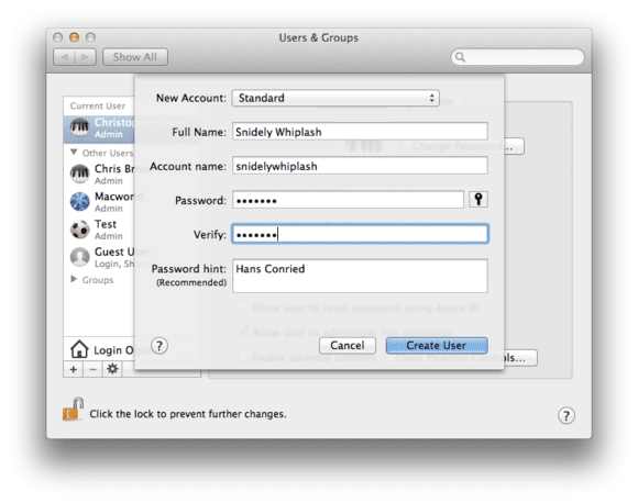 grupos y usuarios mac