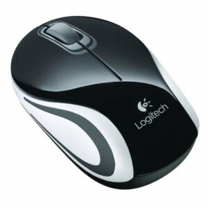 Ratón mini m187 inalambrico negro/blanco