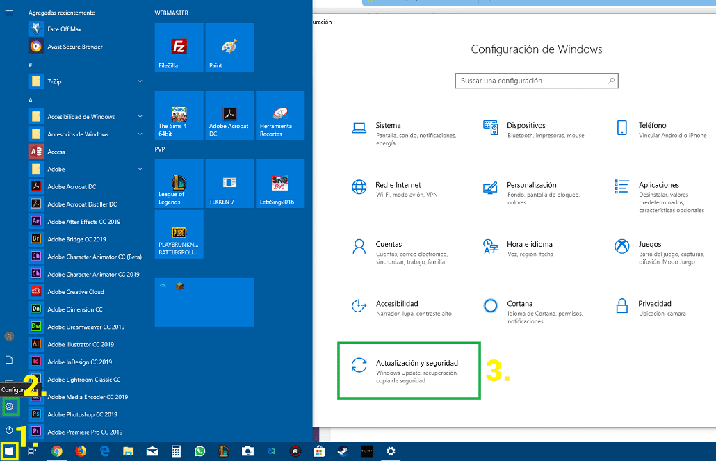 hacer copias de seguridad en windows 10