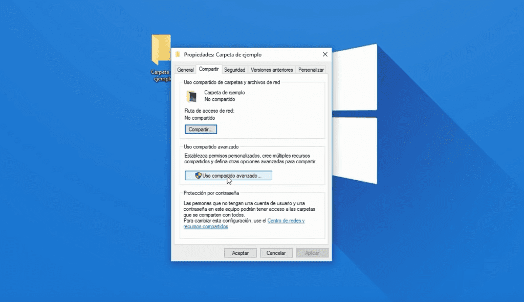 uso compartido avanzado