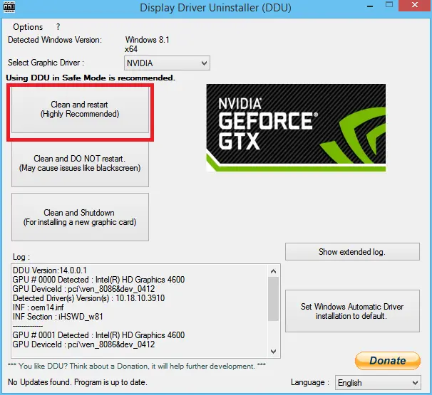 limpiar drivers nvidia correctamente