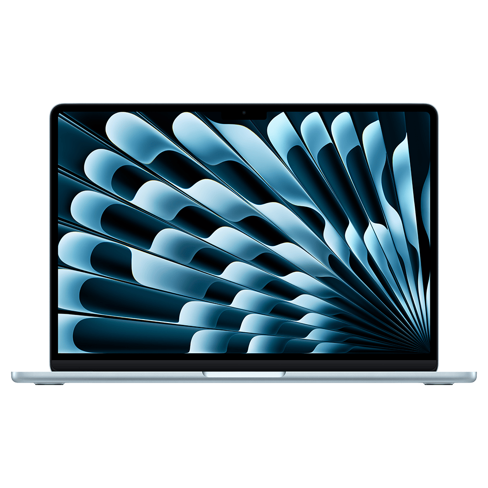 MacBook Air abierto, visto de frente